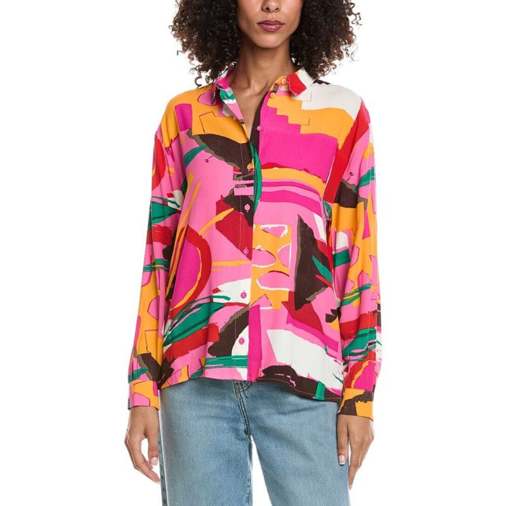 Pom Amsterdam Womens  Long Sleeve Shirt, Pink